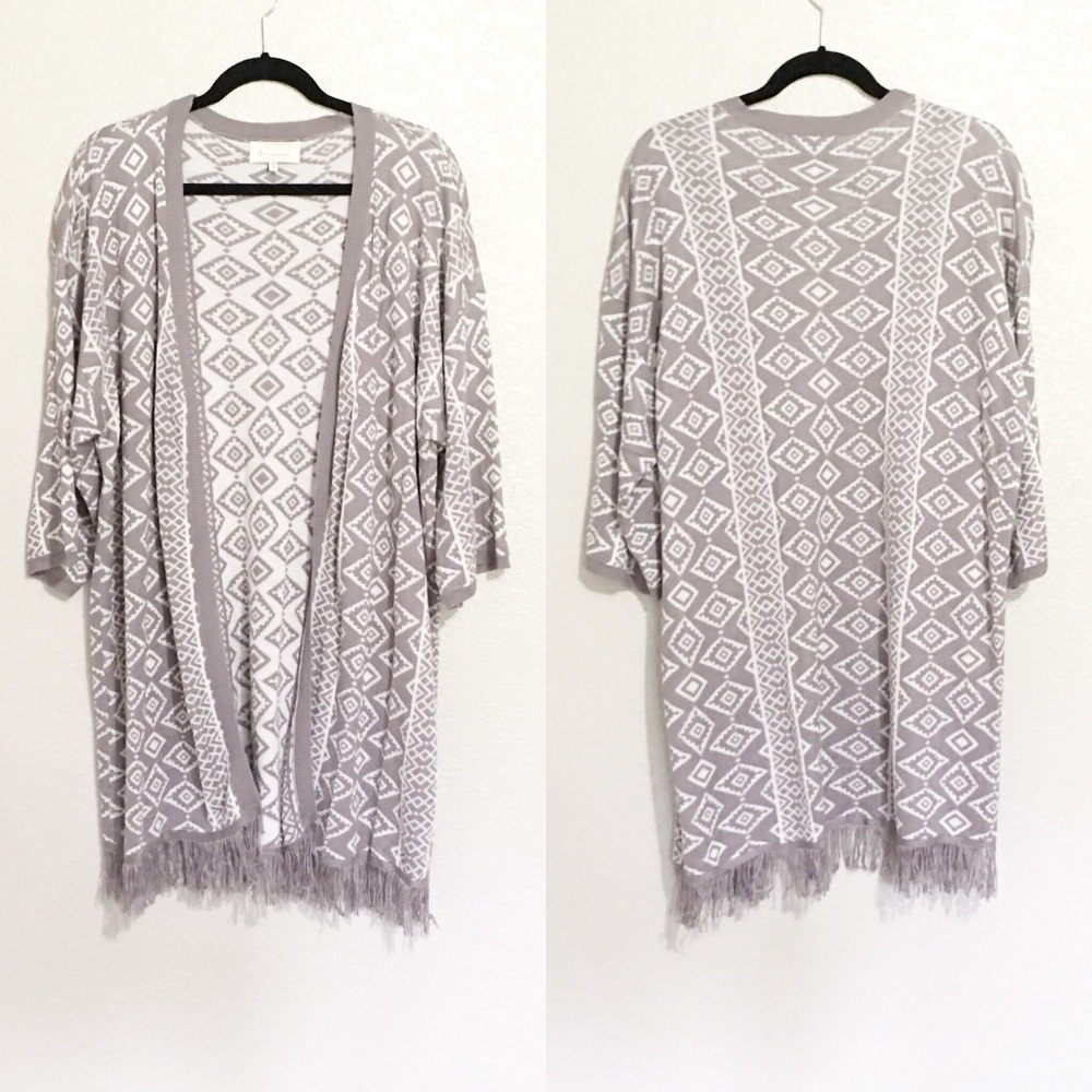 Skies Are Blue | Gray Aztec Sweater